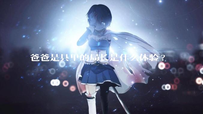 爸爸是县里的局长是什么体验?