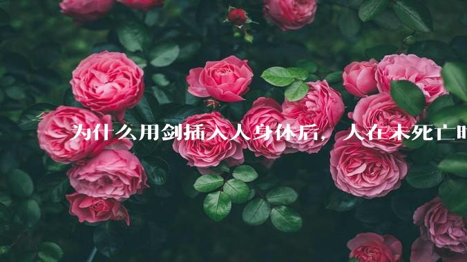 为什么用剑插入人身体后，人在未死亡时就已经无力还击了？