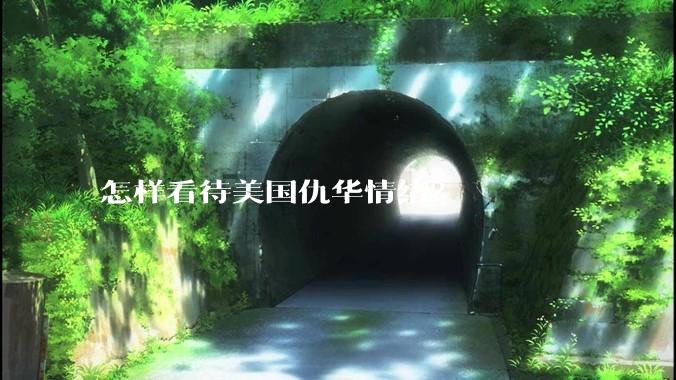 怎样看待美国仇华情绪？