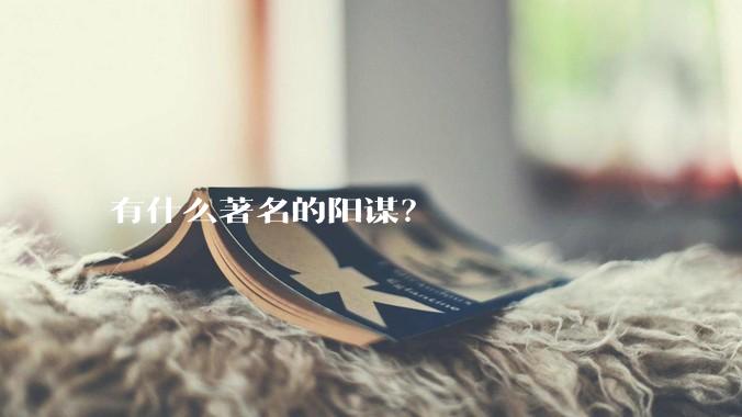 有什么著名的阳谋？
