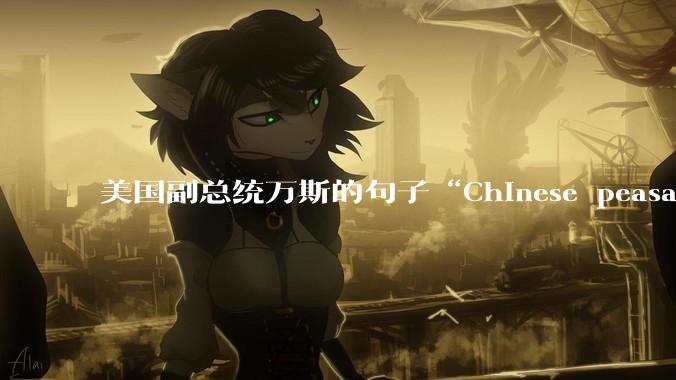 美国副总统万斯的句子“Chinese peasants ”从语法角度怎么理解？