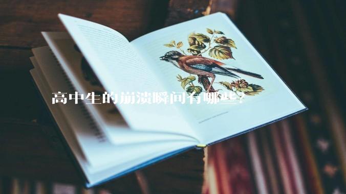 高中生的崩溃瞬间有哪些？
