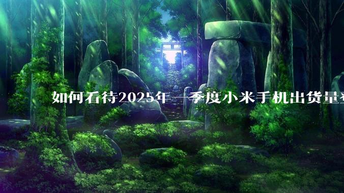 如何看待2025年一季度小米手机出货量登顶中国第一？